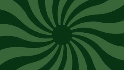 Poster - Abstract Spiral sunburst background. Colorful sun rays sunburst pattern. Green swirling radial pattern with curve. Sun rays Retro vintage style. Funky ray elements, circle with Monochrome Hypnotic