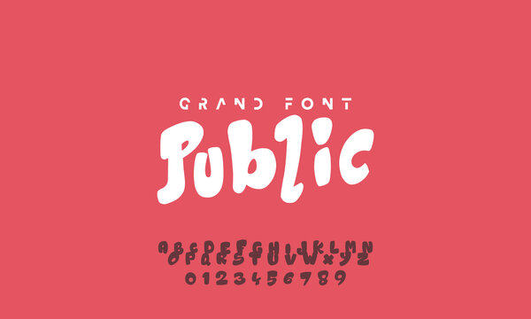 Vector Illustration Playful Handmade Typography. Font For Kids And Games
