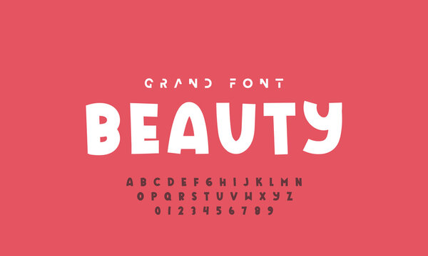 Vector Illustration Playful Handmade Typography. Font For Kids And Games
