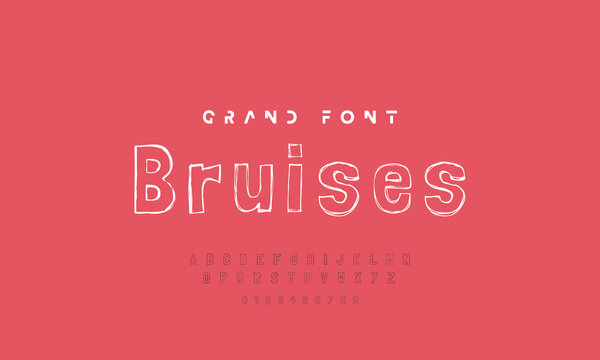 Vector Illustration Playful Handmade Typography. Font For Kids And Games