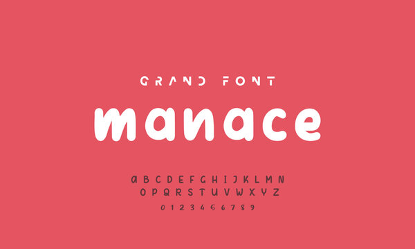 Vector Illustration Playful Handmade Typography. Font For Kids And Games