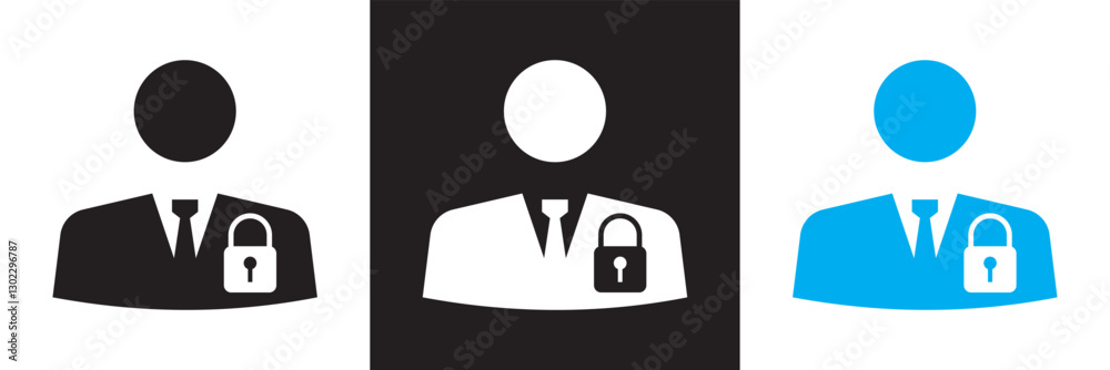 User account protection icon . login privacy, secure , security icons ...