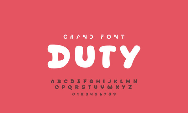 Vector Illustration Playful Handmade Typography. Font For Kids And Games