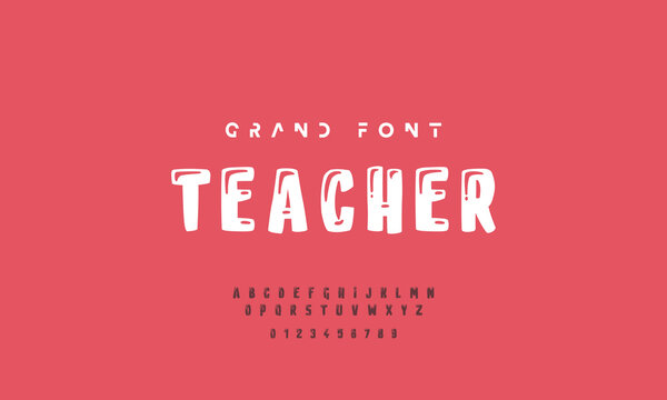 Vector Illustration Playful Handmade Typography. Font For Kids And Games