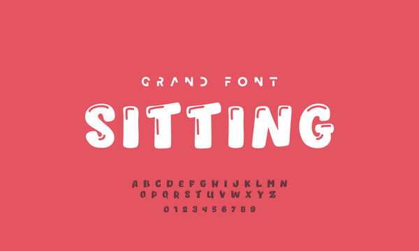 Vector Illustration Playful Handmade Typography. Font For Kids And Games