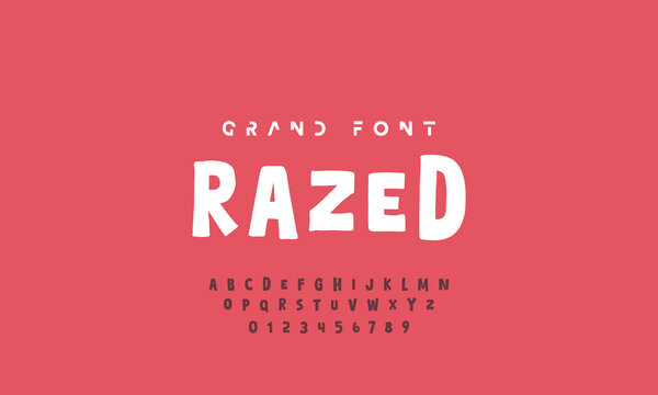 Vector Illustration Playful Handmade Typography. Font For Kids And Games