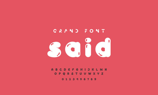 Vector Illustration Playful Handmade Typography. Font For Kids And Games