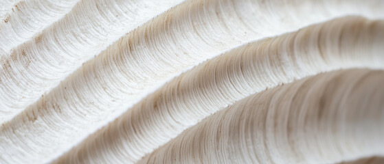 Leinwandbilder - Detailed macro shot of seashell emphasizing its textured ridges