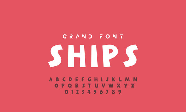Vector Illustration Playful Handmade Typography. Font For Kids And Games