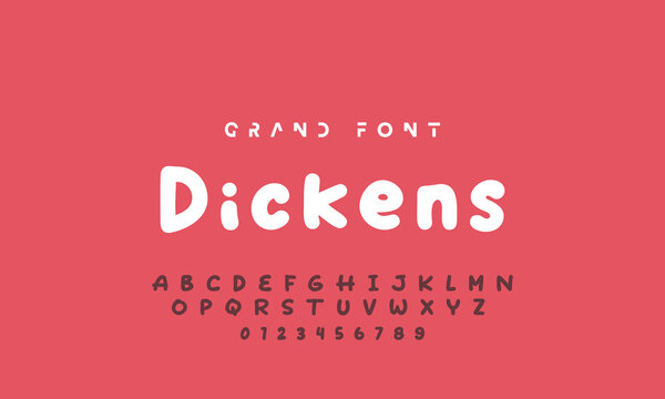 Vector Illustration Playful Handmade Typography. Font For Kids And Games