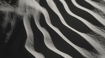 Poster - Sand ripples create mesmerizing pattern in this detailed view of sandy surface