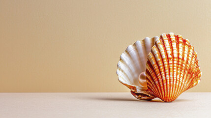 Poster - beautiful shell with pearl resting inside, showcasing natural elegance