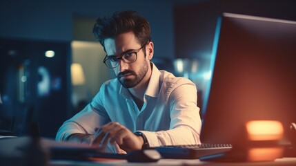Diverse team of young professionals is working in modern business company. Working day of an office worker. Business, consulting, and technology concept.