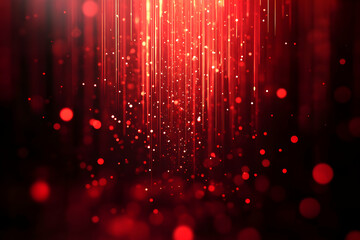 Poster - Abstract Red Lights Background with Sparkling Bokeh for Festive Events