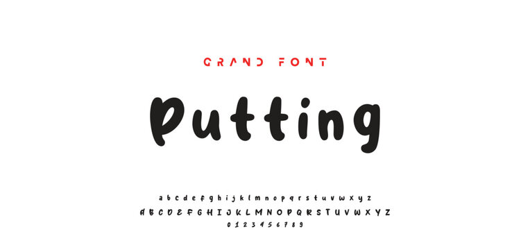 Children's bright cartoon font. ABC letters and numbers are painted creatively. Bright shiny alphabet. Cut out of paper. For birthday cards, banners, and posters. Vector