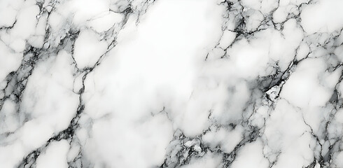 Poster - elegant white marble texture background with subtle gray veining, creating a sophisticated and luxur