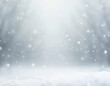 © budistwn - Minimalist abstract winter wallpaper featuring snowflakes and softly glowing elements in cool tones