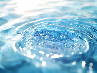 Poster - Mesmerizing Water Surface Abstract, A Captivating Display of Light, Motion, and Purity in a Swirling Vortex, Ideal for Backgrounds, Art, and Design Projects