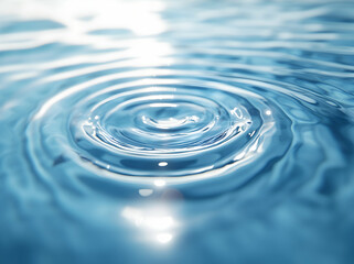 Poster - Serene Ripples, A Captivating Dance of Light and Water Concentric Circles Creating Hypnotic Patterns Reflecting Calmness and Tranquility