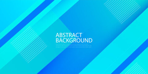 Wall Mural - abstract overlap blue colorful 3d background. simple line and shapes pattern. cool frame modern desi