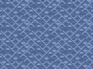 Poster - Seamless pattern of greyish blue rhombus shapes with circles. Abstract full frame background of geometric shapes. Copy space.