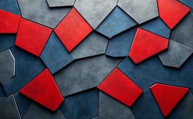 Poster - Contemporary abstract designs featuring dark colors and lively reds, accented with crisp, modern aesthetics