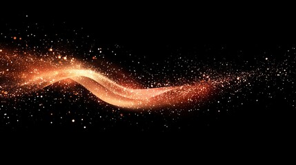 Poster - D glowing particles forming abstract shapes, scattering in space with room for design elements and text.