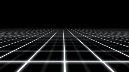 Leinwandbilder - d neon lines forming a grid in motion, glowing softly, with ample space for creative additions and t