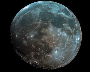 full sphere illuminates dark backdrop