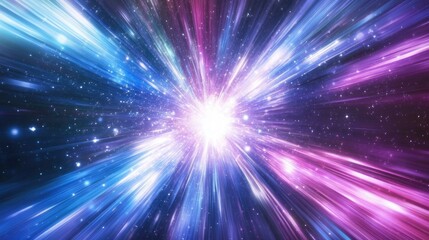 Poster - A smooth light streak moving rapidly across the frame, creating a glowing blur with space surrounding the motion for creative elements.