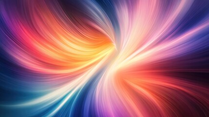 Poster - A soft, colorful glow spreading outwards in a gentle circular shape, with plenty of space to add text or design elements.