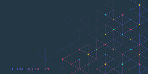 Poster - Abstract vector background with a geometric pattern of triangle shapes. Graphic design element 