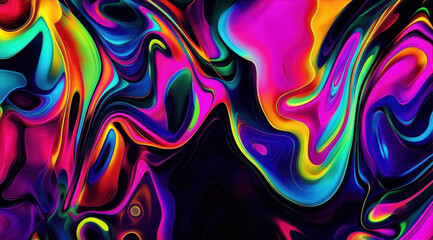 Canvas Print - Generate an abstract digital art piece featuring