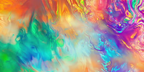 Poster - iridescent holographic abstract background
