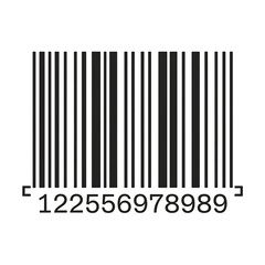 standard black and white barcode with numeric code isolated on transparent background png