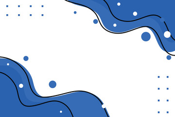 Aufkleber - Abstract Blue Wave Background Vector Template EPS 10