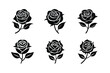 © tanbirmiah - Set of Rose flower vector illustration.