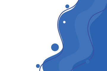 Aufkleber - Abstract Blue Wave Background Vector Template EPS 10