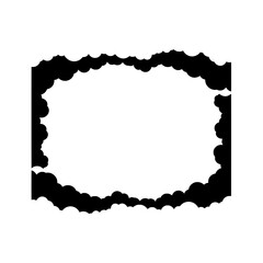Aufkleber - Black Cloud Frame: A minimalist black cloud frame.