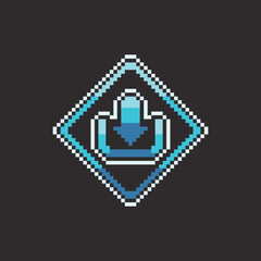 Leinwandbilder - pixel art download icon,good for your project and business.	