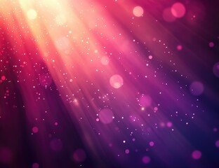 Poster - Vibrant abstract background with warm pink and purple tones, radiating light streaks and sparkling particles