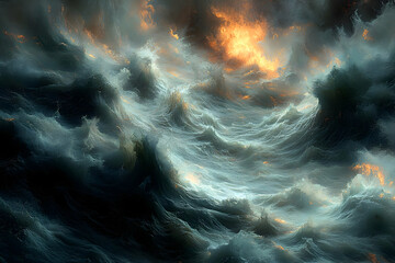 Poster - Abstract Digital Art Landscape Storm