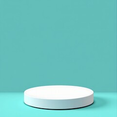 Poster - Minimalist White Platform on Teal Background (2)