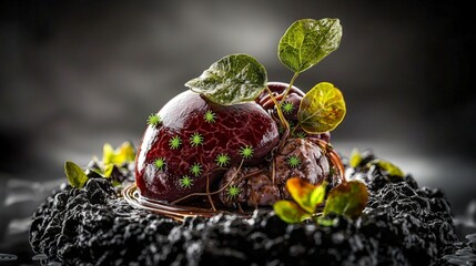 Aufkleber - Illustrative exploration of liver flukes in a unique organ context science laboratory educational artwork