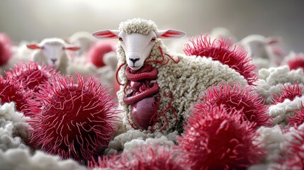 Poster - Lifecycle of sheep and bacteria interaction educational diagram science educational informative