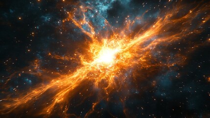 Wall Mural - space nebula abstract explosion. galaxy cloud energy burst. universe light background. star clusters