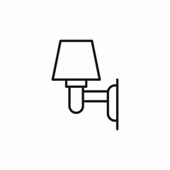 Poster - Wall lamp light icon vector sign