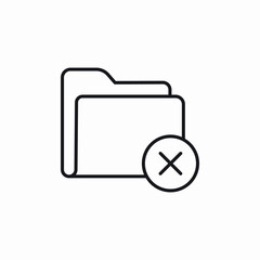 Poster - Folder delete remove icon vector sign