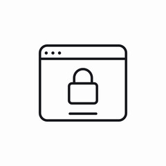 Poster - website secure lock icon vector sign