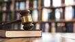 © Natthaphong - Gavel Resting on Law Book in Law Library Setting with Bookshelves